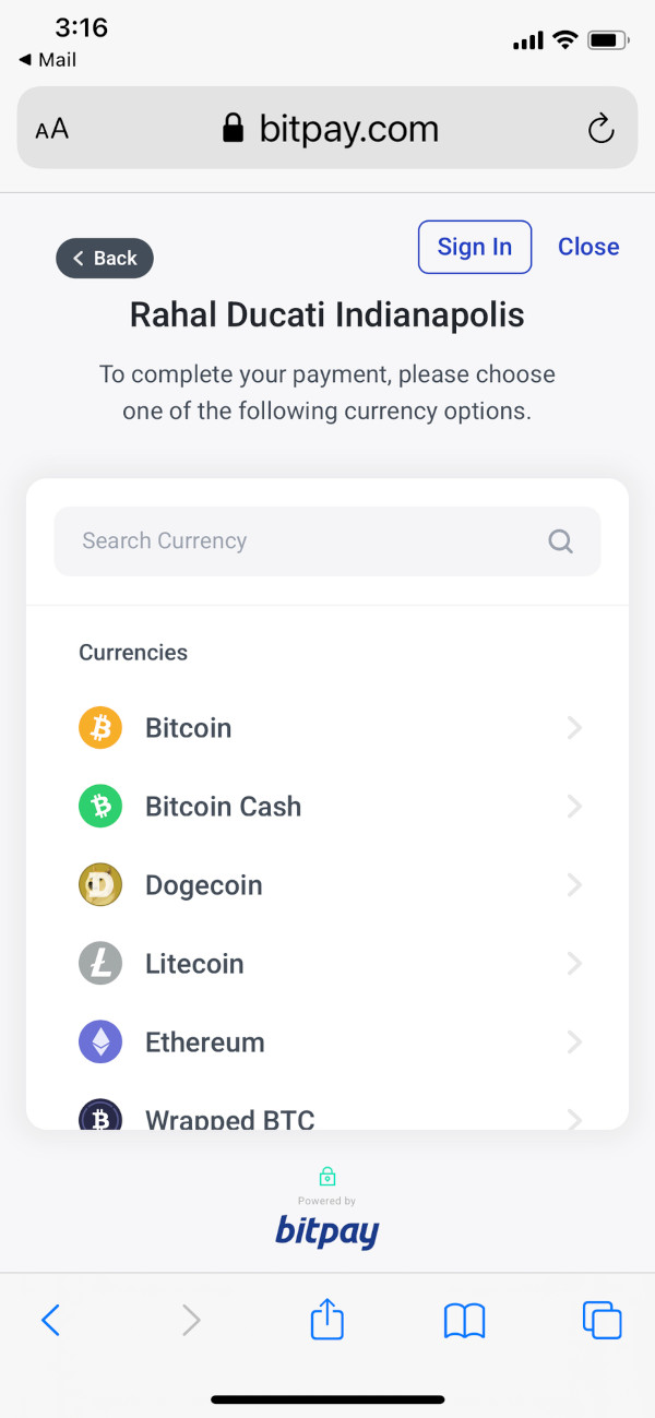 Nowacceptingbitpay Rahal Ducati Brownsburg Indiana